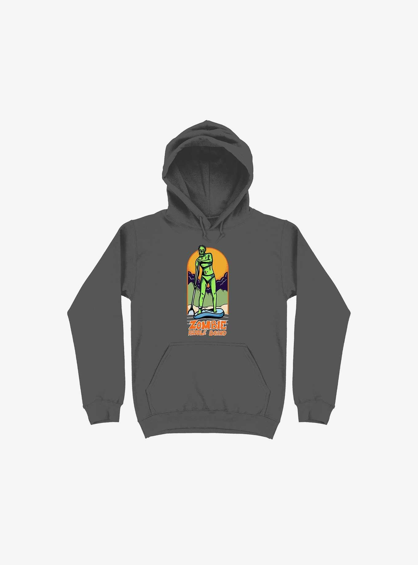 Zombie Paddle Board Asphalt Grey Hoodie