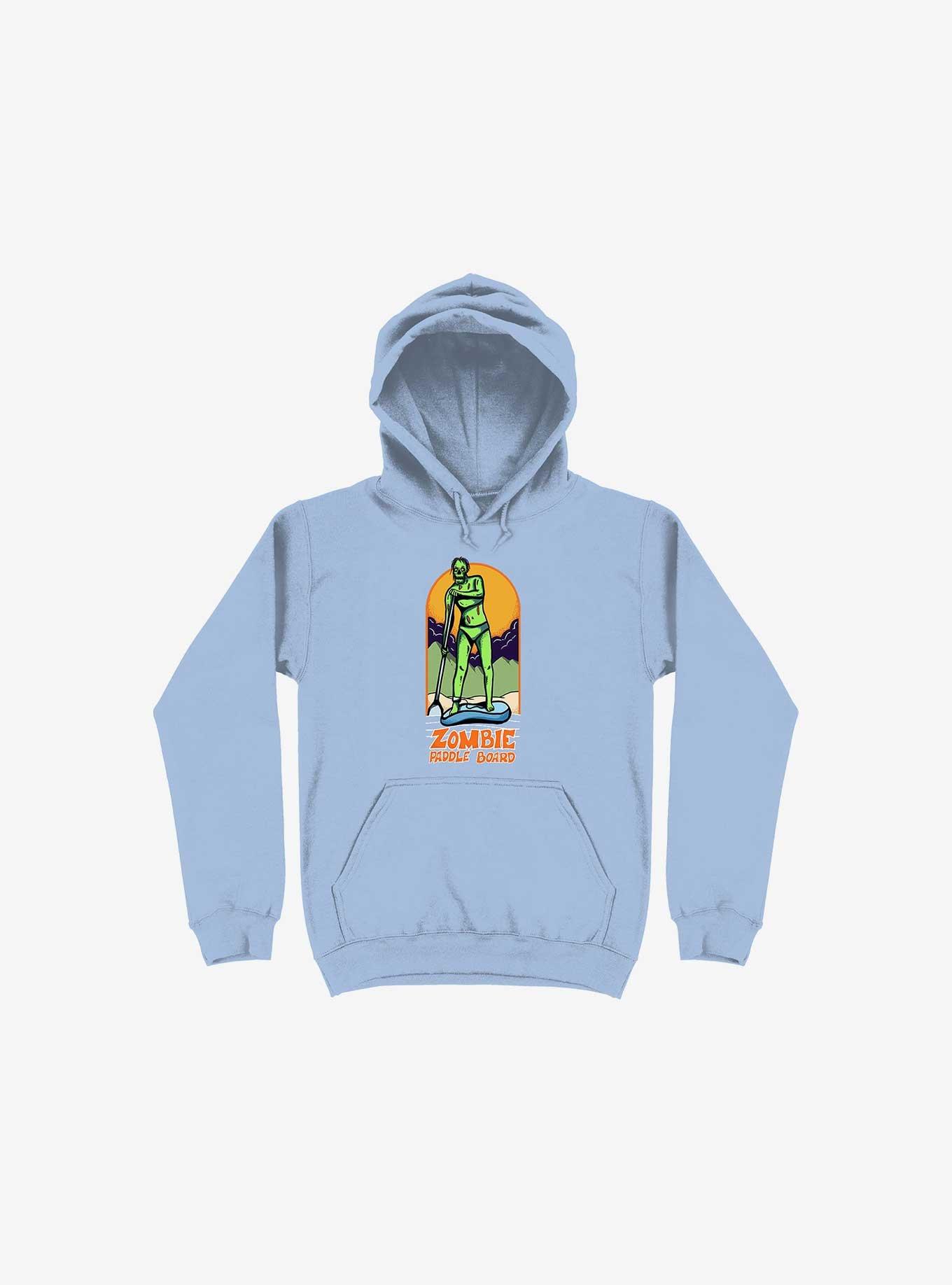 Zombie Paddle Board Light Blue Hoodie, , hi-res