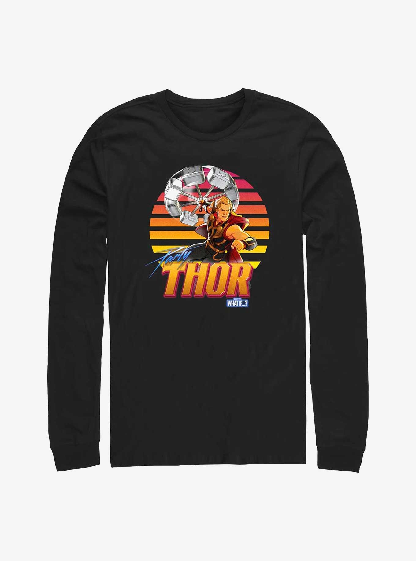 Marvel What If...? Party Coaster Long-Sleeve T-Shirt, BLACK, hi-res