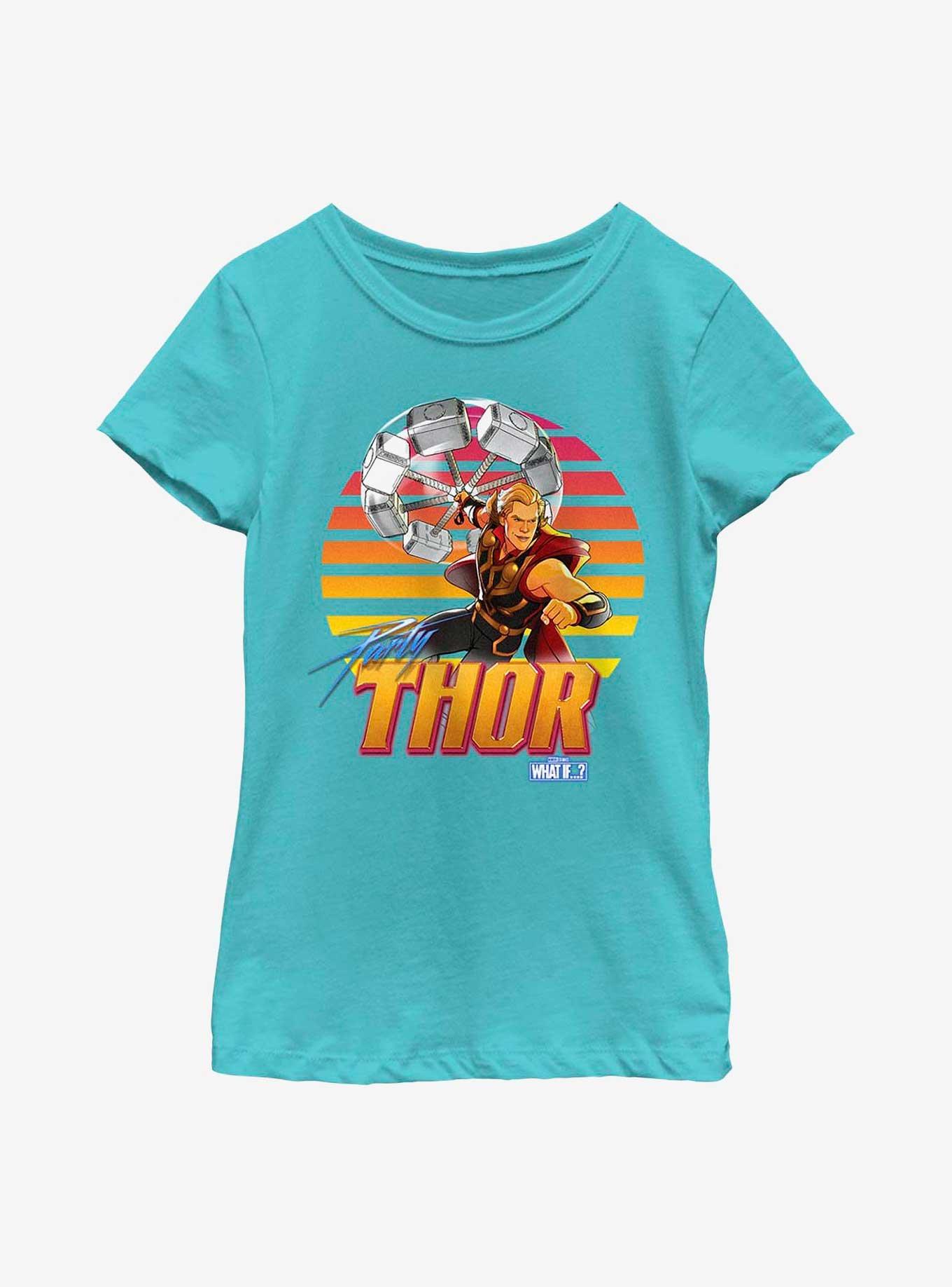Marvel What If...? Party Coaster Youth Girls T-Shirt, TAHI BLUE, hi-res