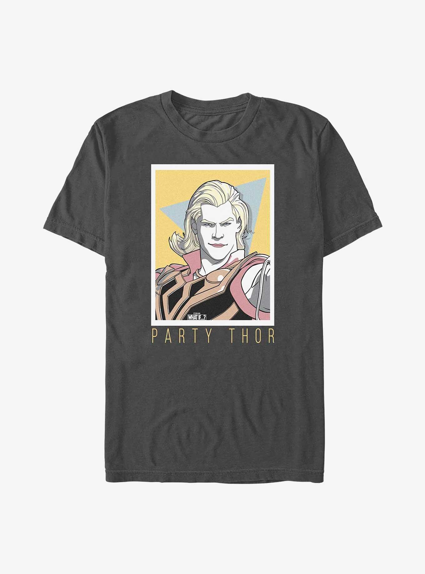 Marvel What If...? Party Thor Simple T-Shirt, CHARCOAL, hi-res