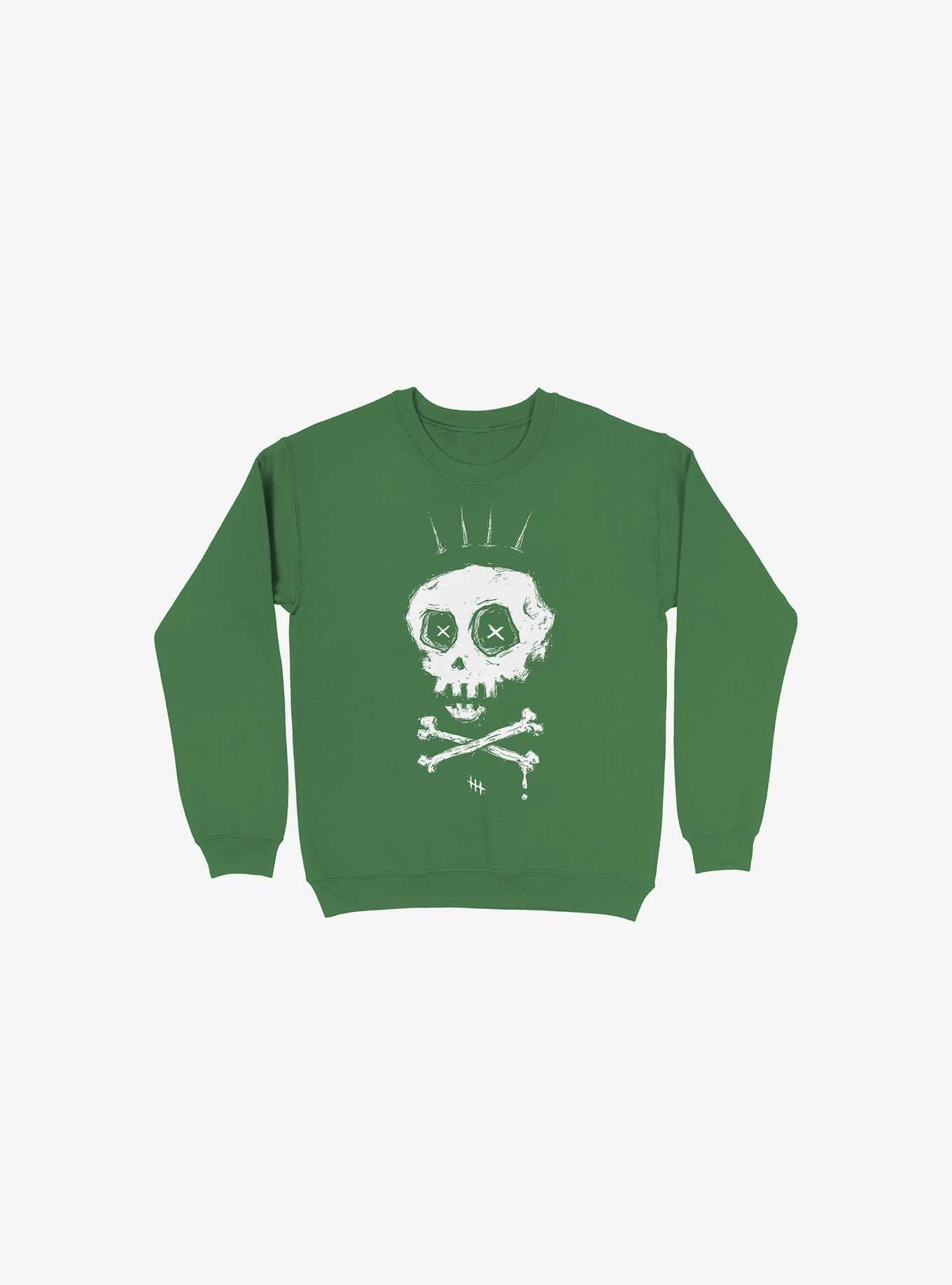 Crown Old Bones Kelly Green Sweatshirt, KELLY GREEN, hi-res