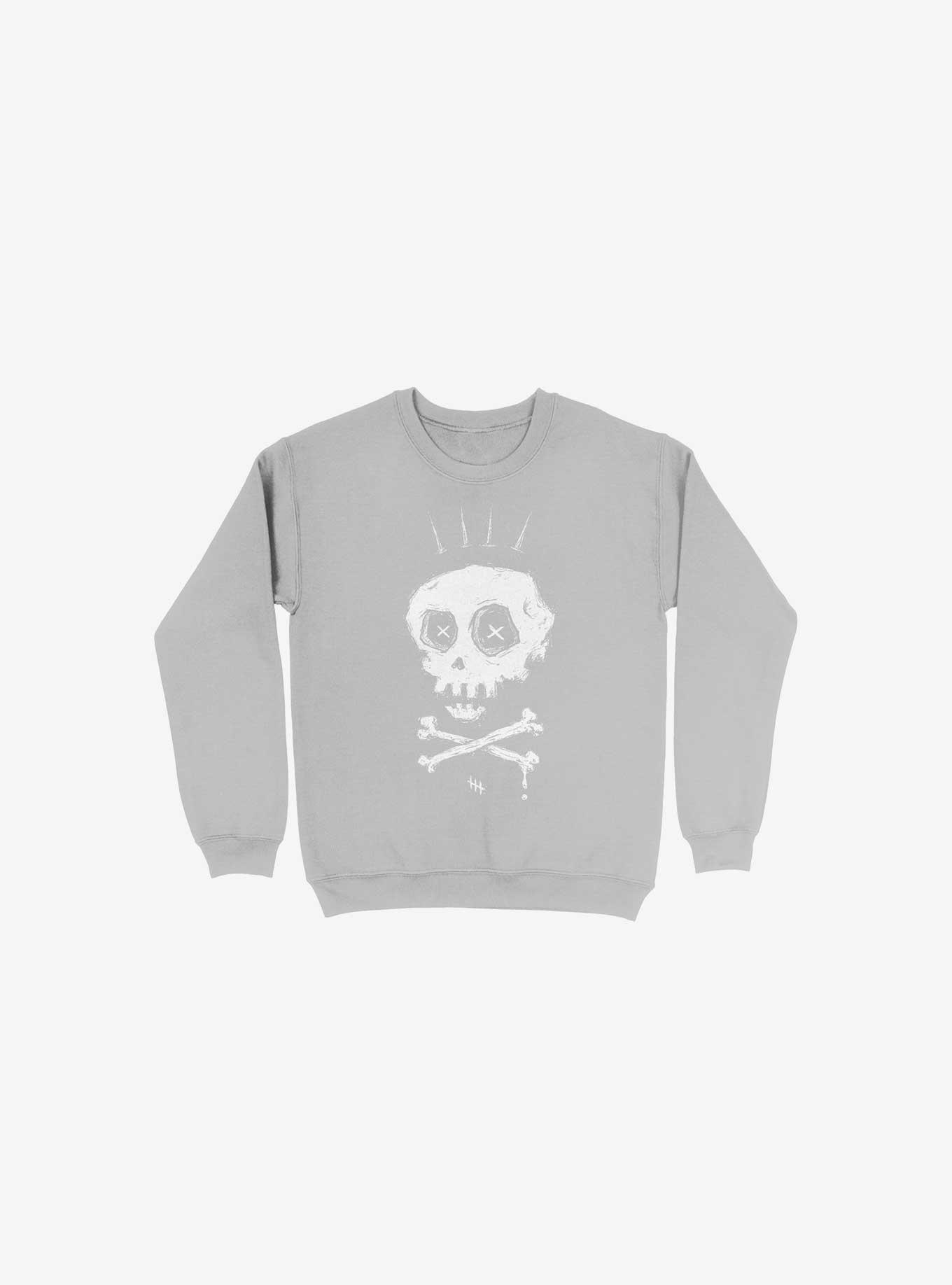 Crown Old Bones Silver Sweatshirt, SILVER, hi-res