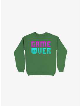 Game Over Skull Kelly Green Sweatshirt, , hi-res
