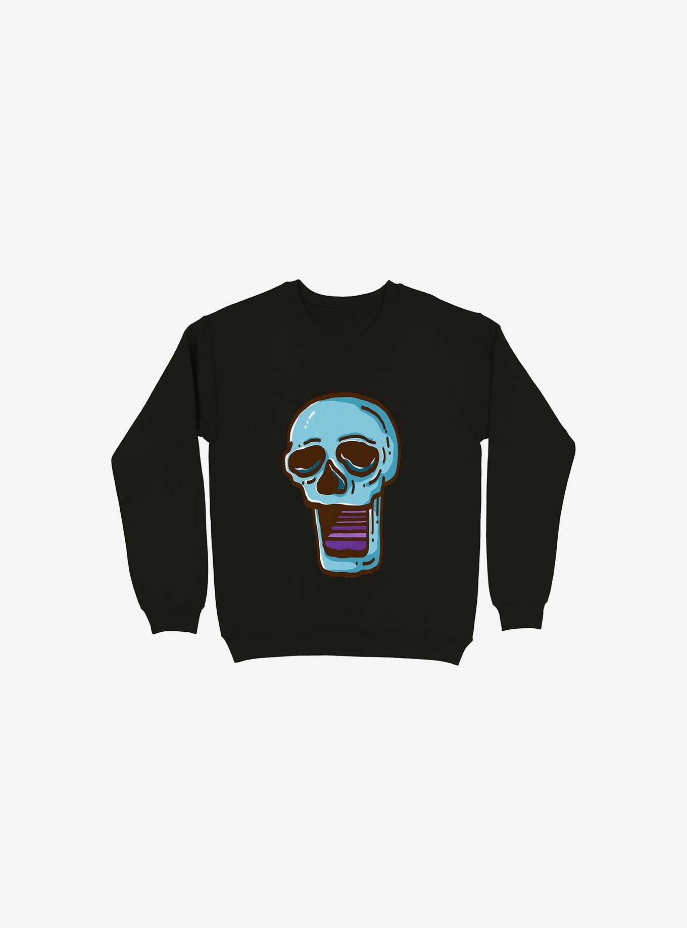 Modern Skull Black Sweatshirt, , hi-res