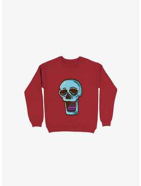 Modern Skull Red Sweatshirt, , hi-res