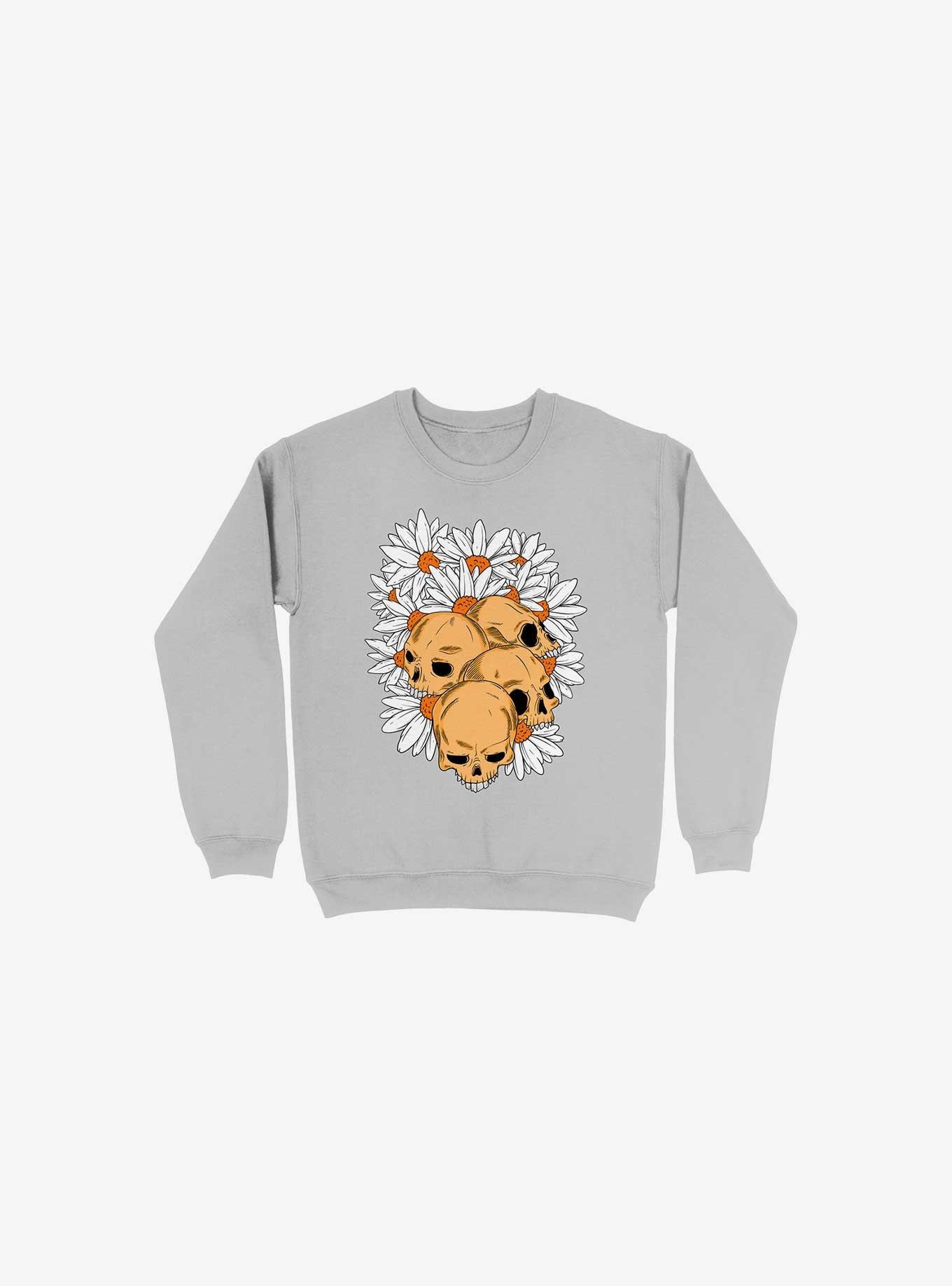 Skull Have Chance Silver Sweatshirt, , hi-res