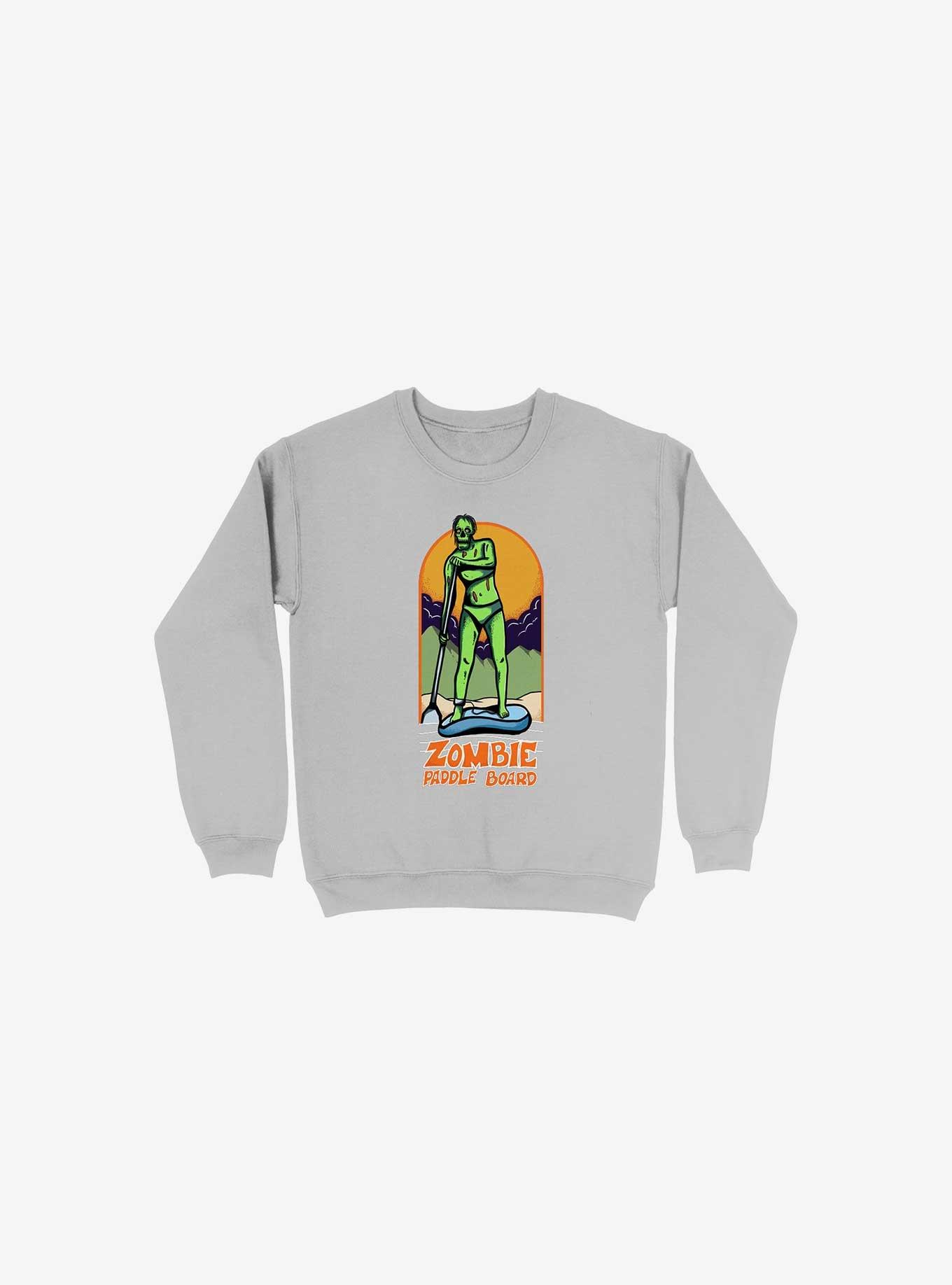 Zombie Paddle Board Silver Sweatshirt, , hi-res