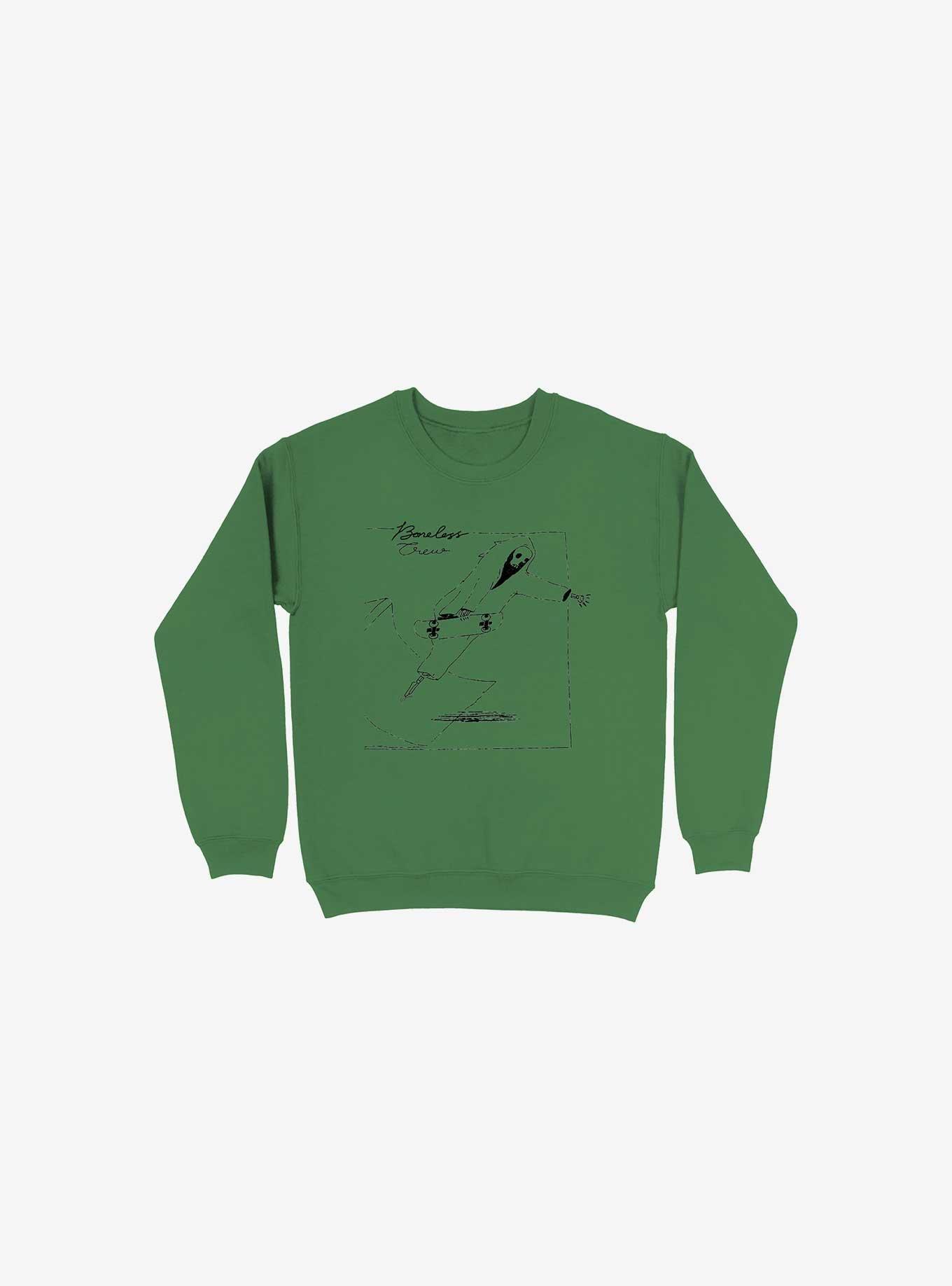 Boneless Crew Sweatshirt, KELLY GREEN, hi-res