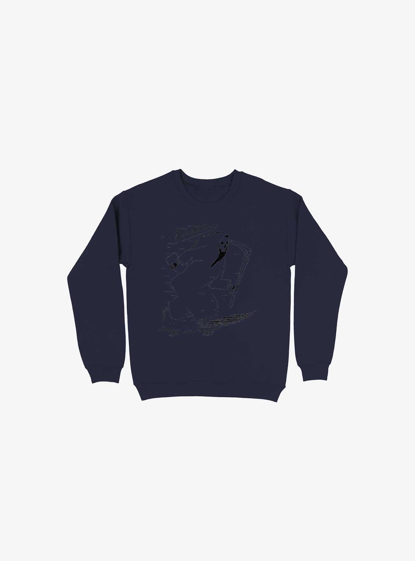 Deathline Reaper Navy Blue Sweatshirt, NAVY, hi-res