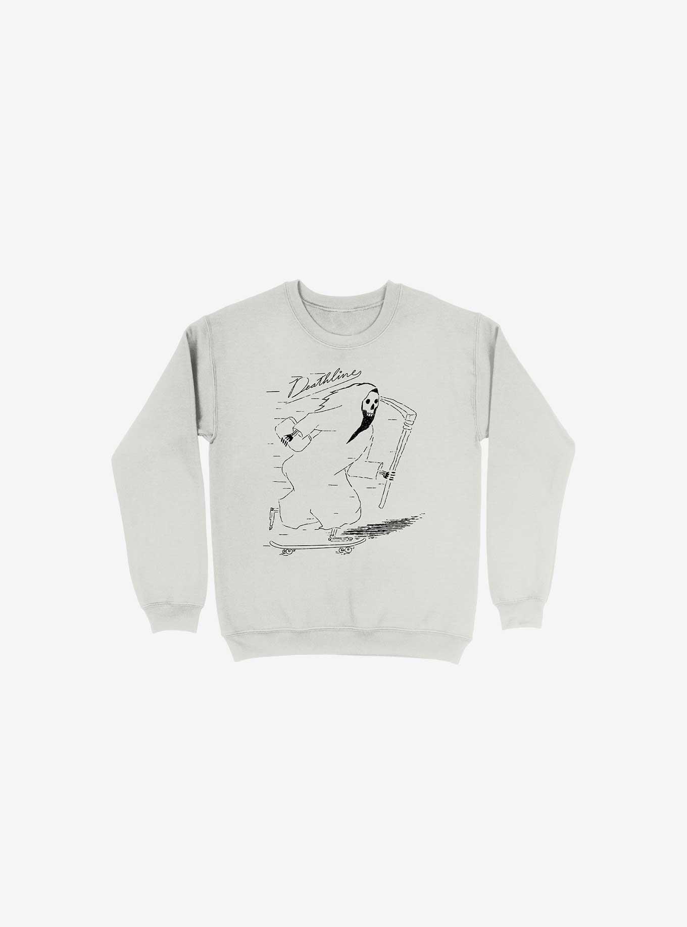 Deathline Reaper White Sweatshirt, WHITE, hi-res