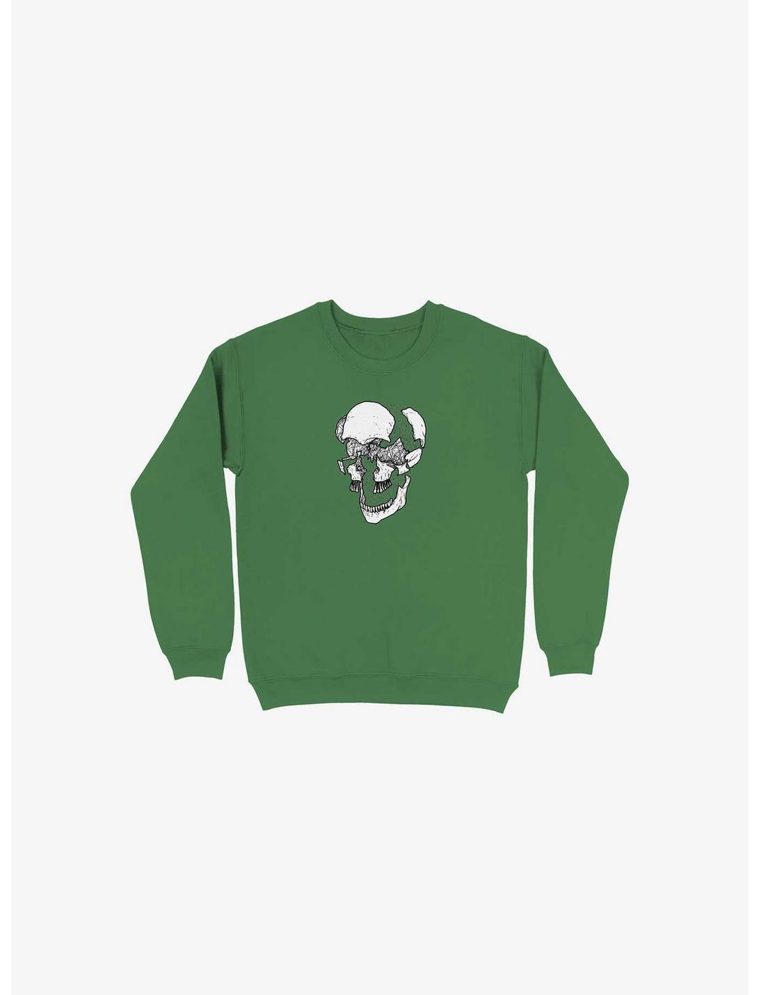 Dynamical Skull Kelly Green Sweatshirt, KELLY GREEN, hi-res
