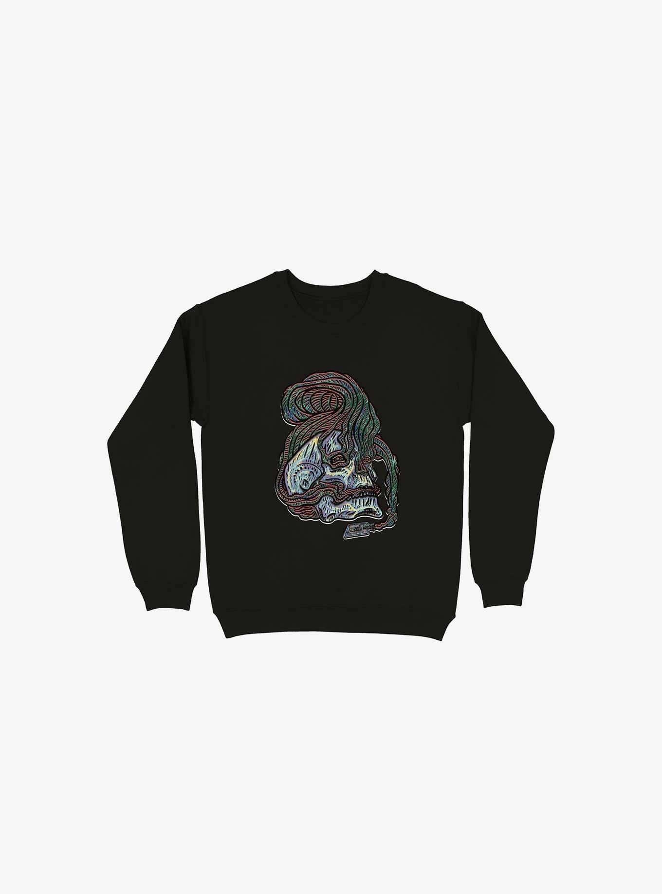 Love Bone Black Sweatshirt, BLACK, hi-res