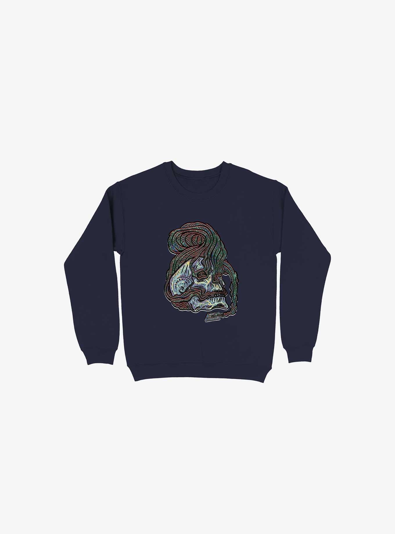 Love Bone Navy Blue Sweatshirt, , hi-res