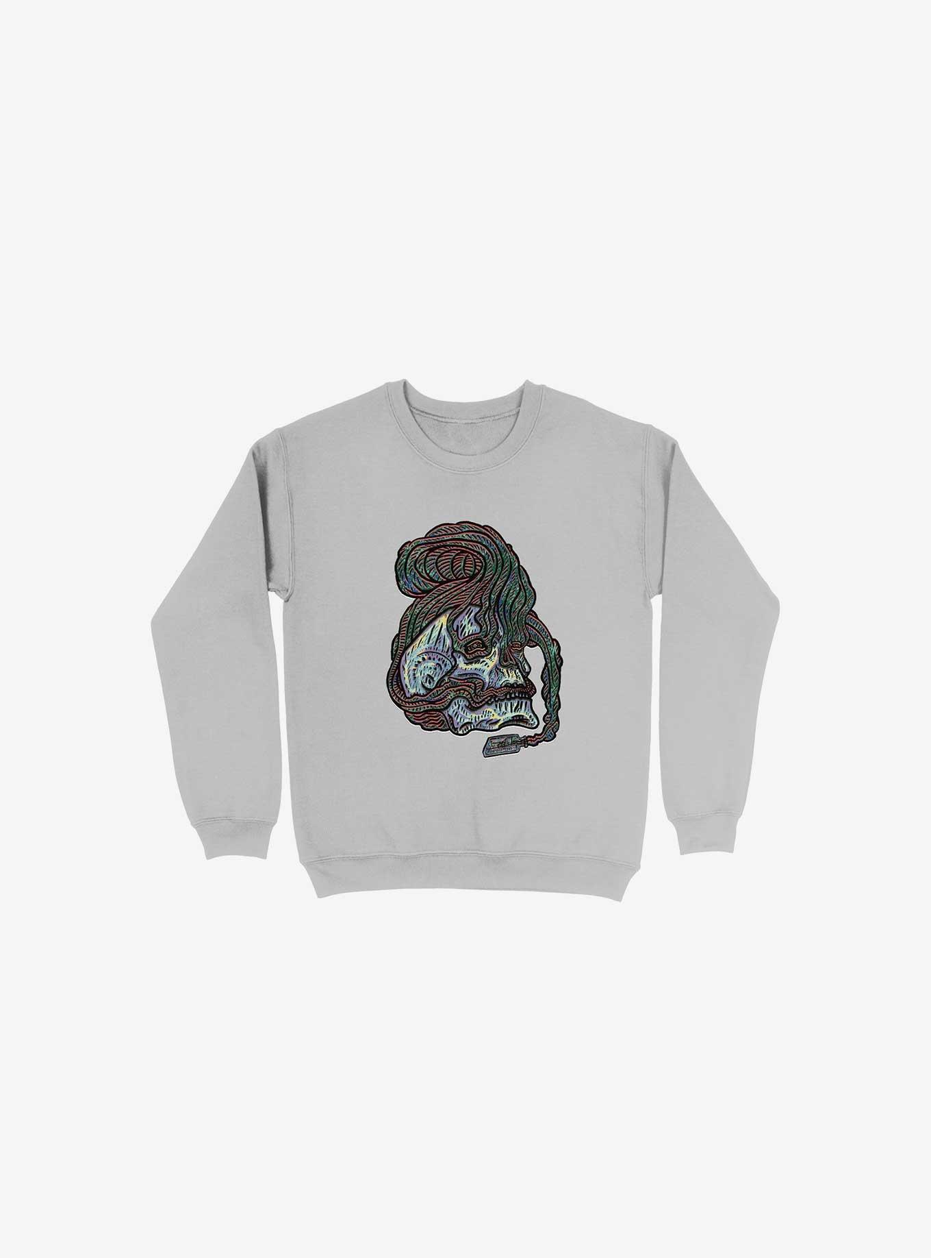Love Bone Silver Sweatshirt, SILVER, hi-res