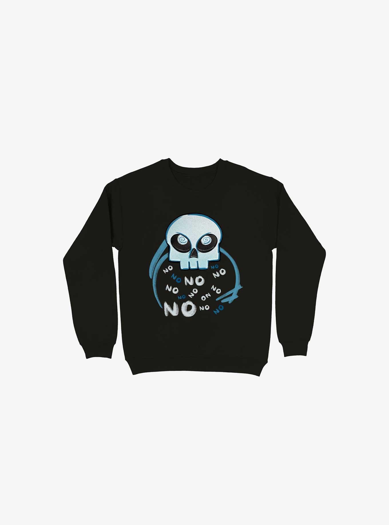 No Skull Black Sweatshirt, BLACK, hi-res