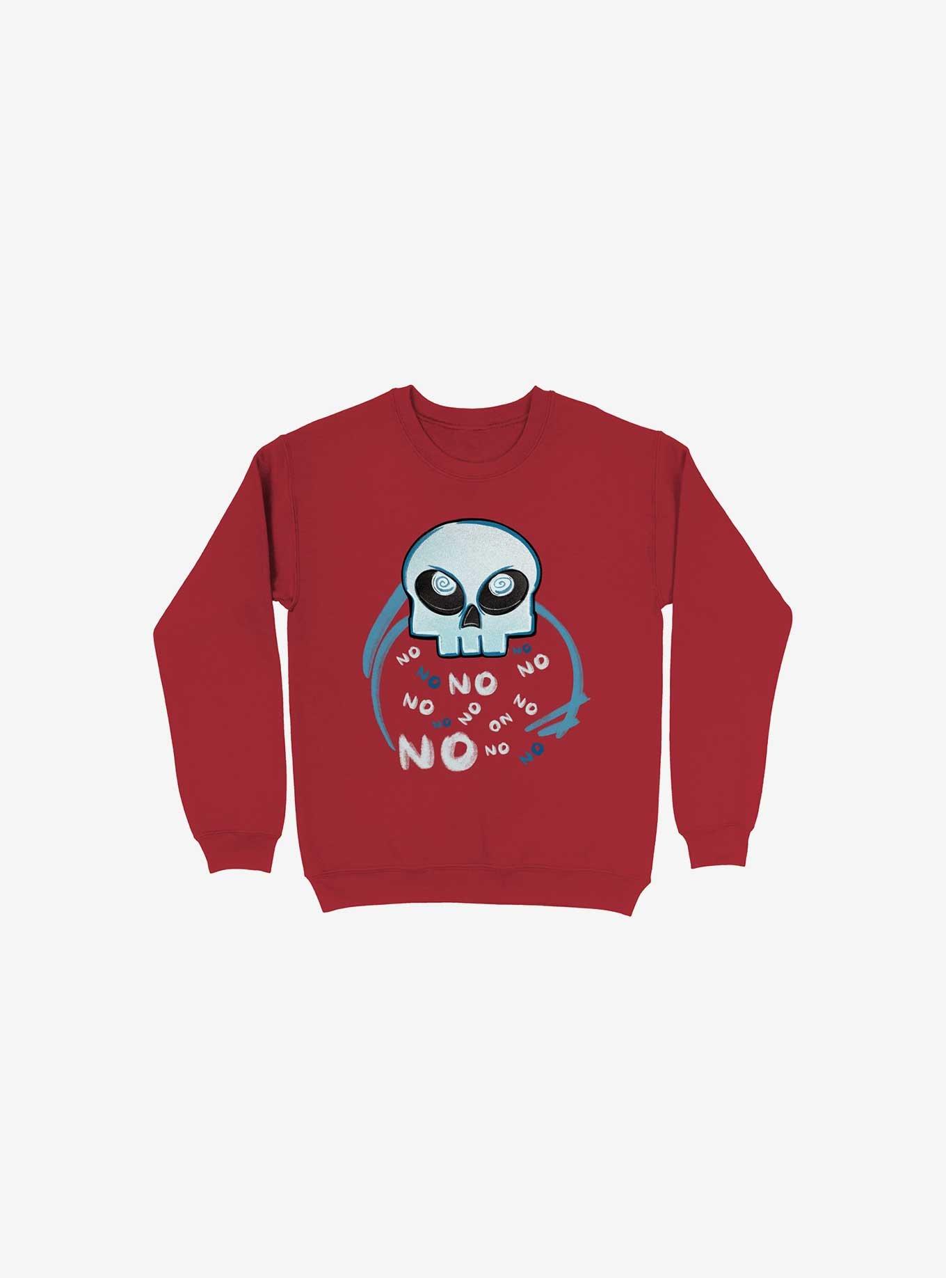 No Skull Red Sweatshirt, , hi-res