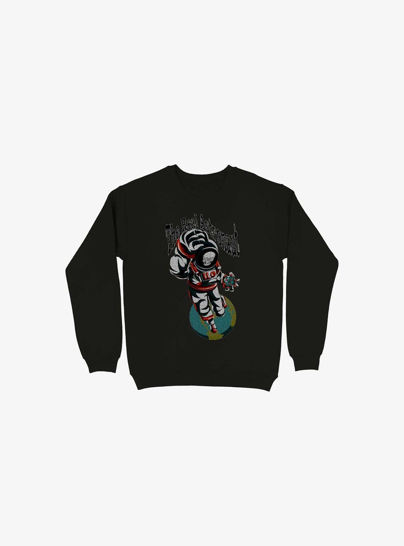 The Real Astronaut Skull Black Sweatshirt, , hi-res