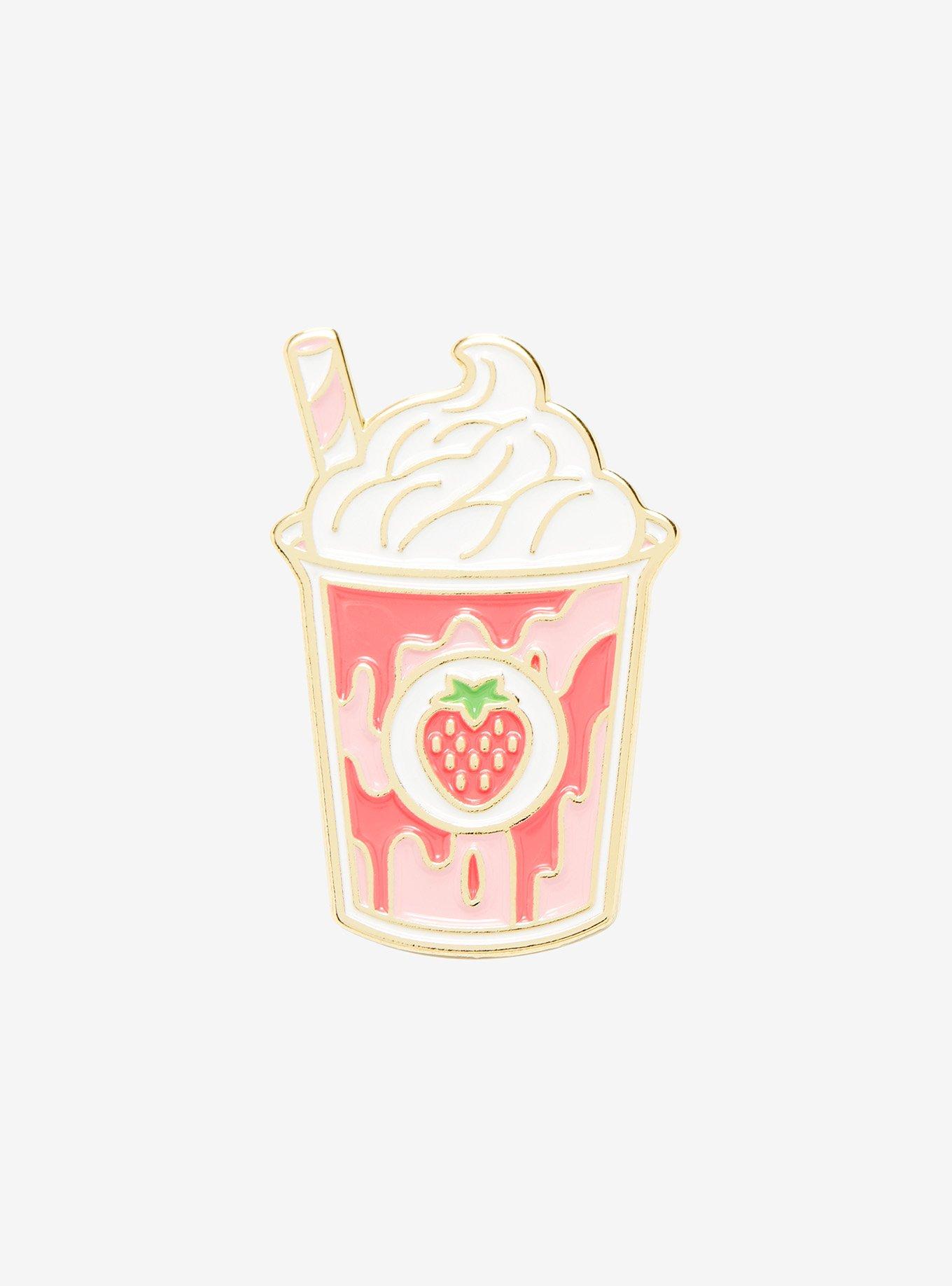 Strawberry Milkshake Enamel Pin | Hot Topic