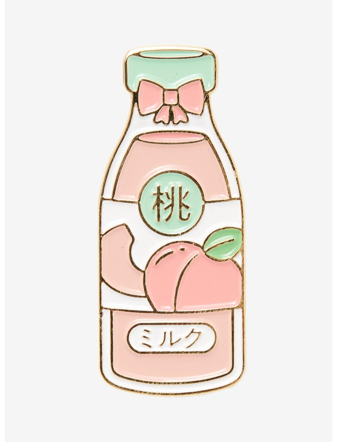 Peach Milk Bottle Enamel Pin, , hi-res