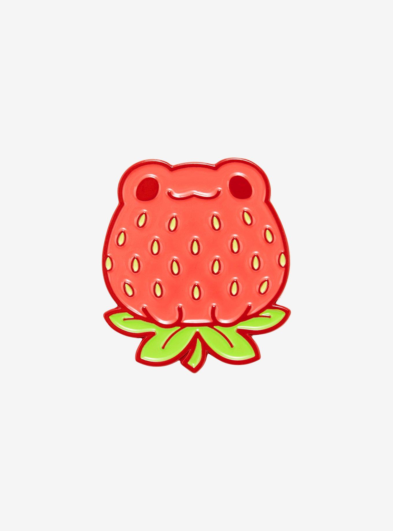 Frog & Strawberry Enamel Pin