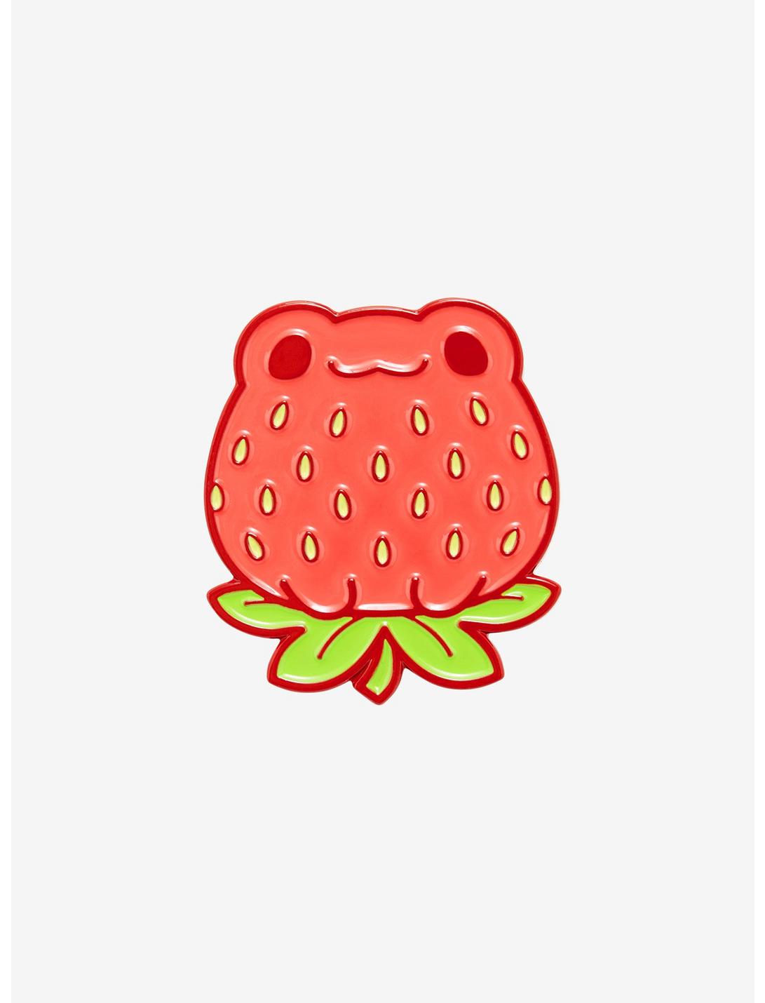 Strawberry Frog Enamel Pin, , hi-res