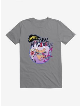 Aaahh!!! Real Monsters Group Circle Frame T-Shirt, STORM GREY, hi-res