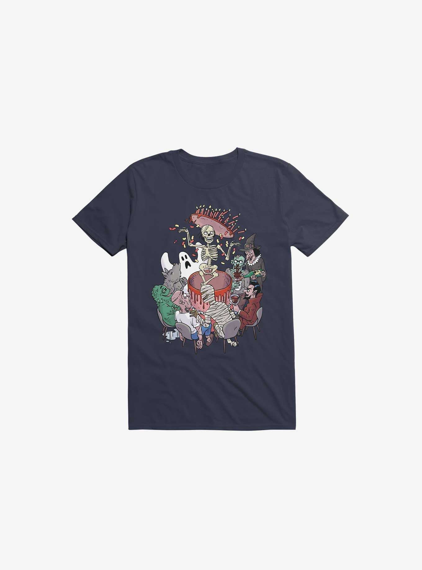 Celebration! Monsters Navy Blue T-Shirt, , hi-res