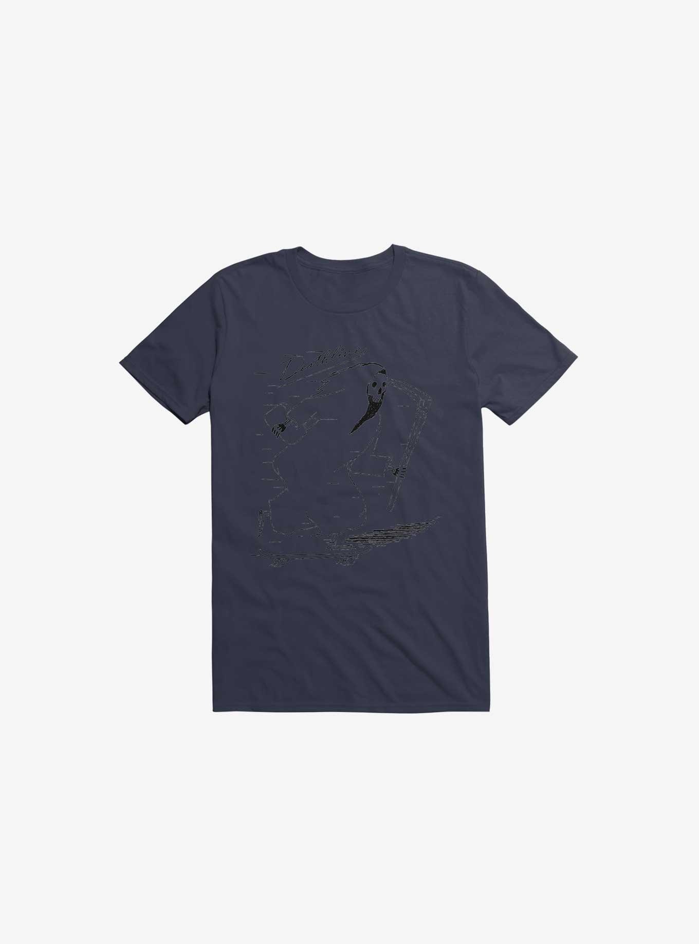 Deathline Reaper Navy Blue T-Shirt, NAVY, hi-res