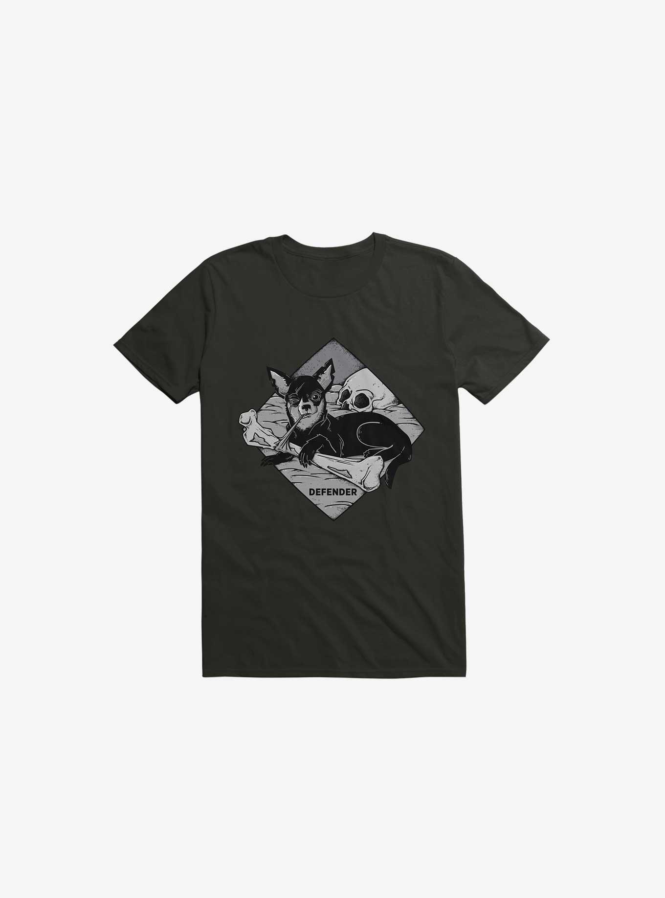 Defender Dog Bone Black T-Shirt, BLACK, hi-res