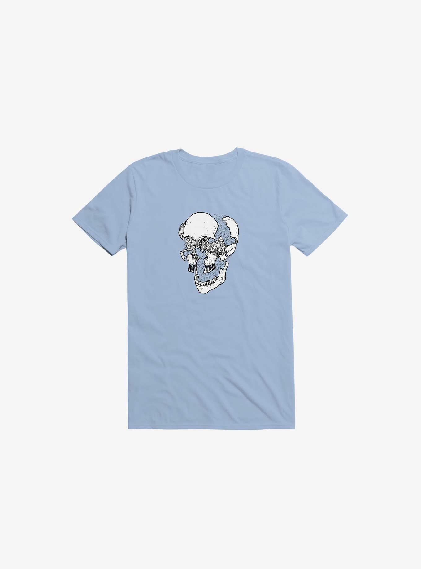 Dynamical Skull Light Blue T-Shirt, LIGHT BLUE, hi-res