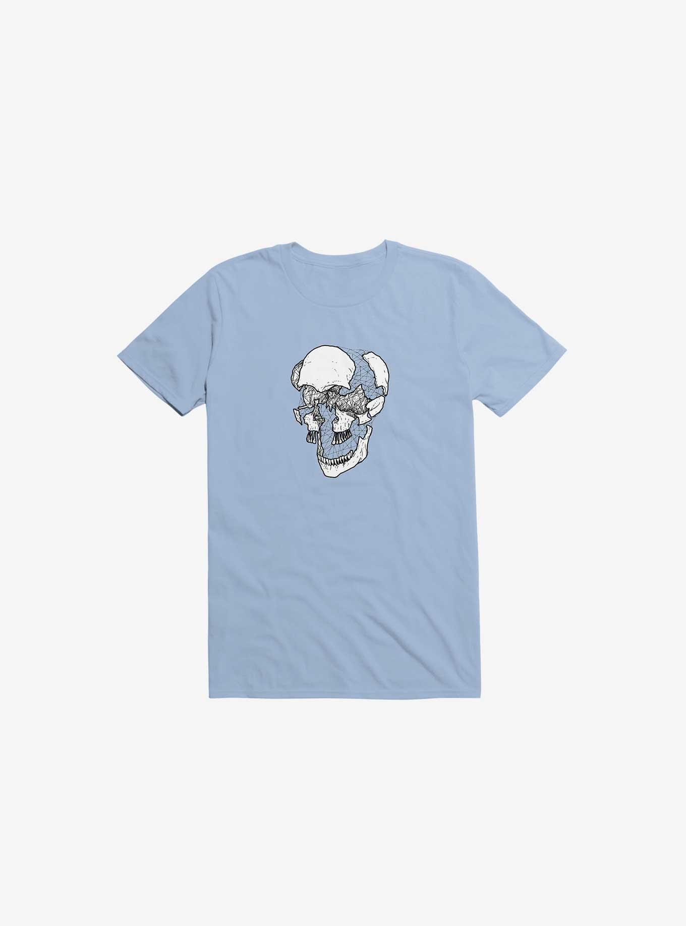 Dynamical Skull Light Blue T-Shirt, , hi-res