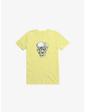 Dynamical Skull Corn Silk Yellow T-Shirt, , hi-res