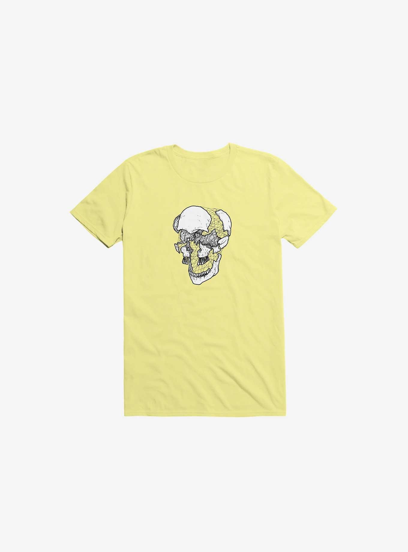 Dynamical Skull Corn Silk Yellow T-Shirt, CORN SILK, hi-res