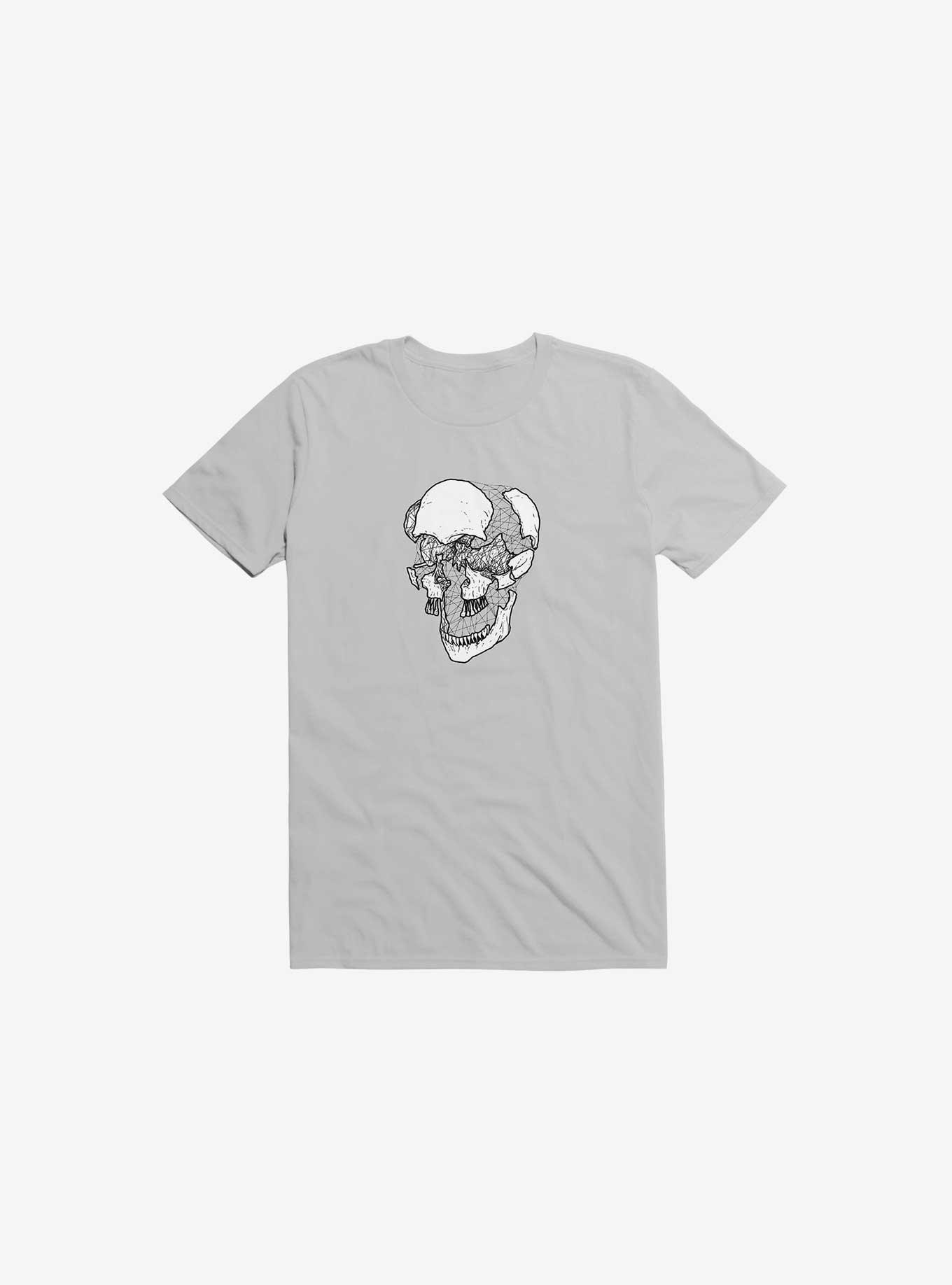 Dynamical Skull Ice Grey T-Shirt, , hi-res
