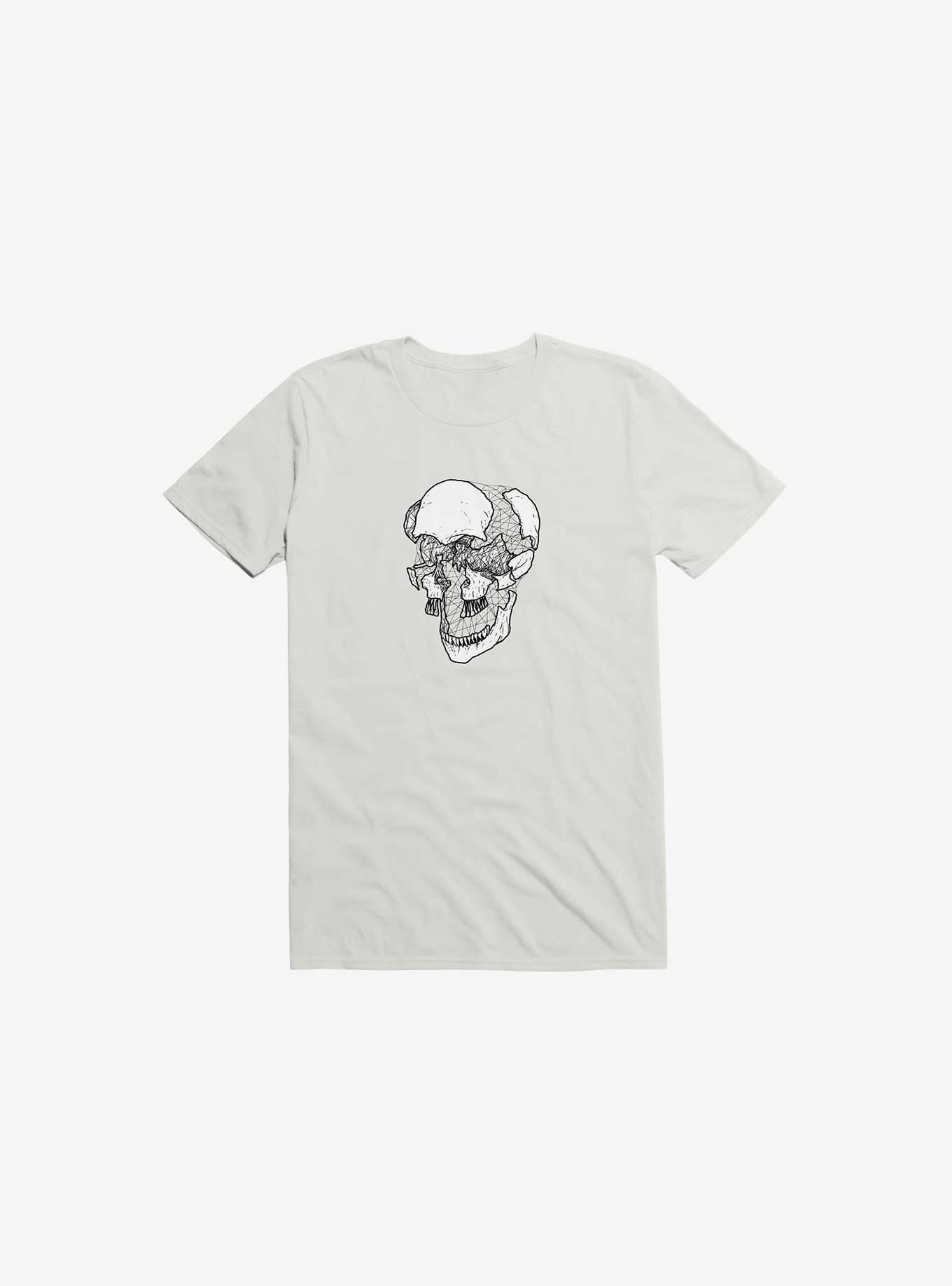 Dynamical Skull White T-Shirt, WHITE, hi-res
