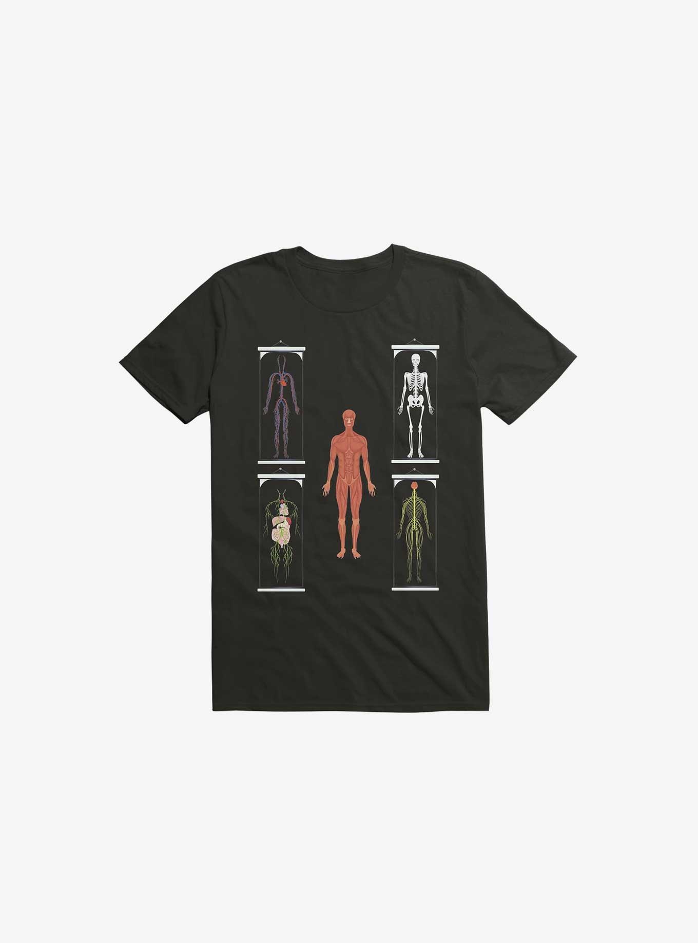 Human Anatomy Black T-Shirt