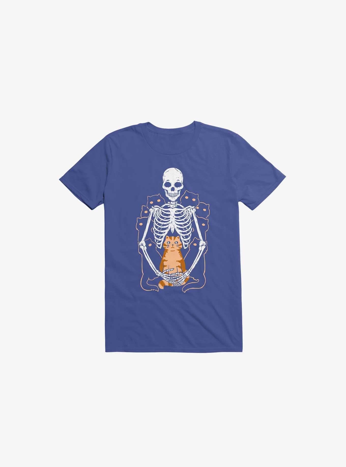 I Wish I Was My Cat Skeleton Royal Blue T-Shirt, ROYAL, hi-res