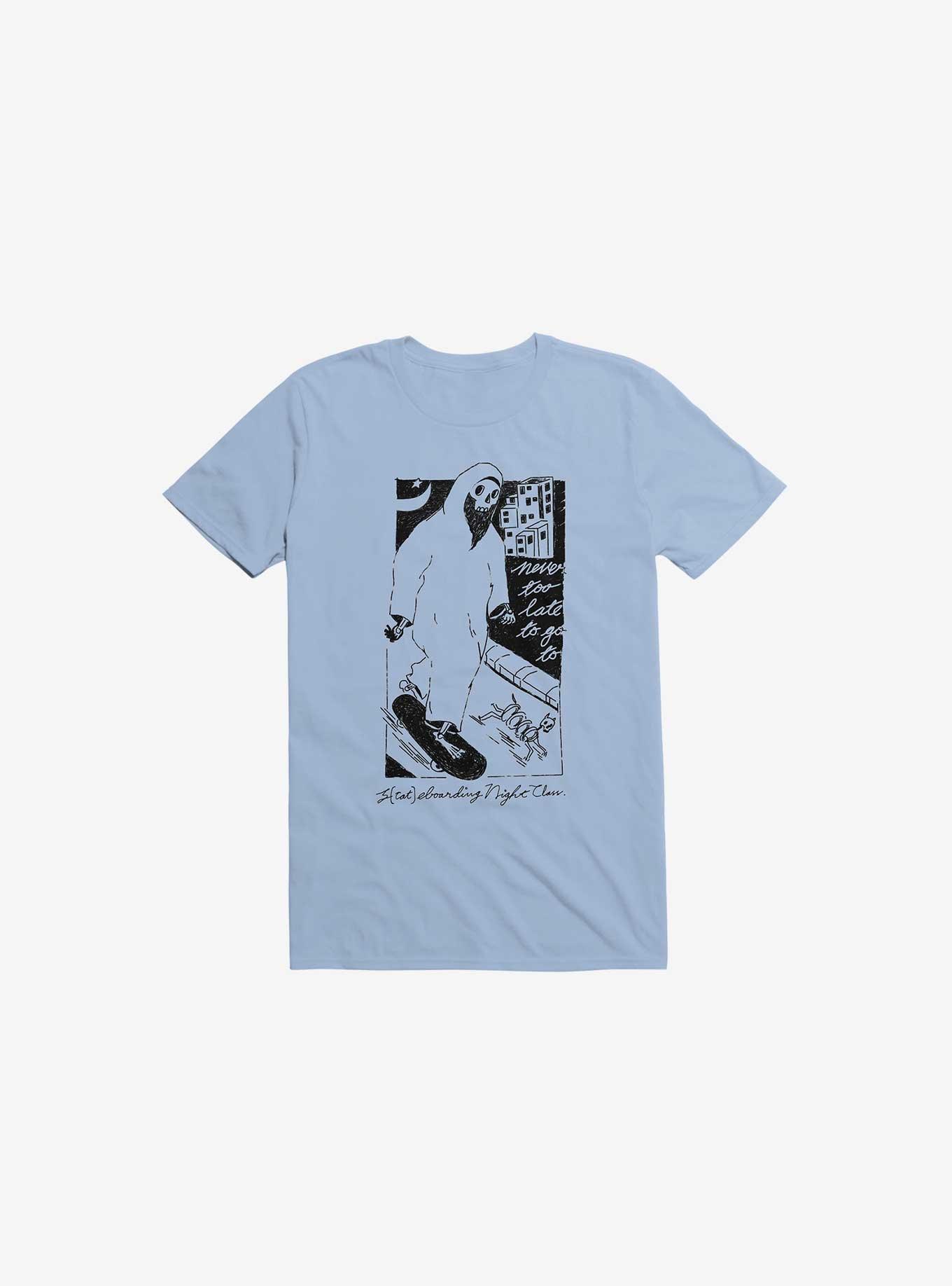 Nightclashh Skateboard Light Blue T-Shirt, , hi-res