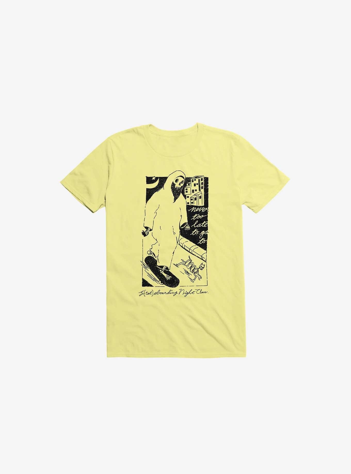 Nightclashh Skateboard Corn Silk Yellow T-Shirt, , hi-res