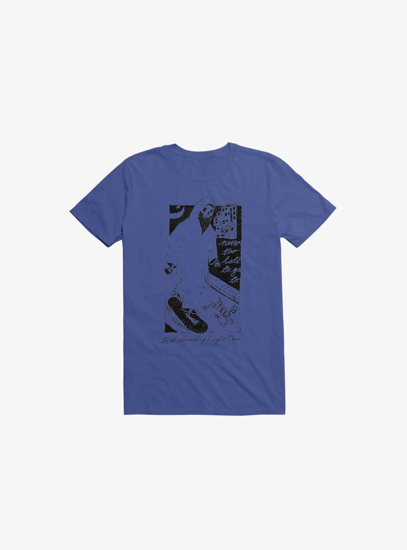 Nightclashh Skateboard Royal Blue T-Shirt