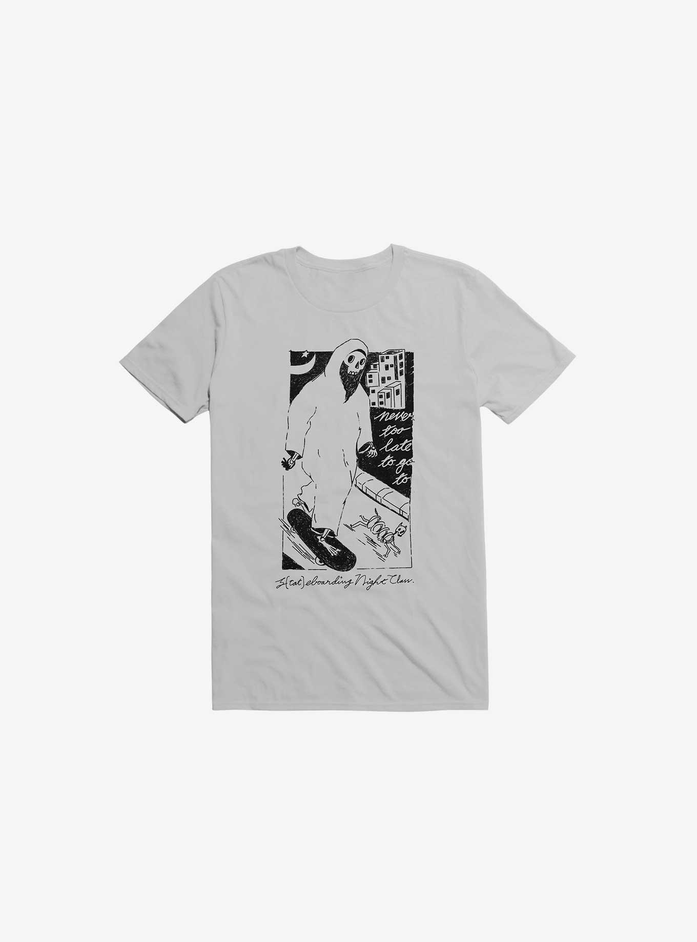 Nightclashh Skateboard Ice Grey T-Shirt, ICE GREY, hi-res