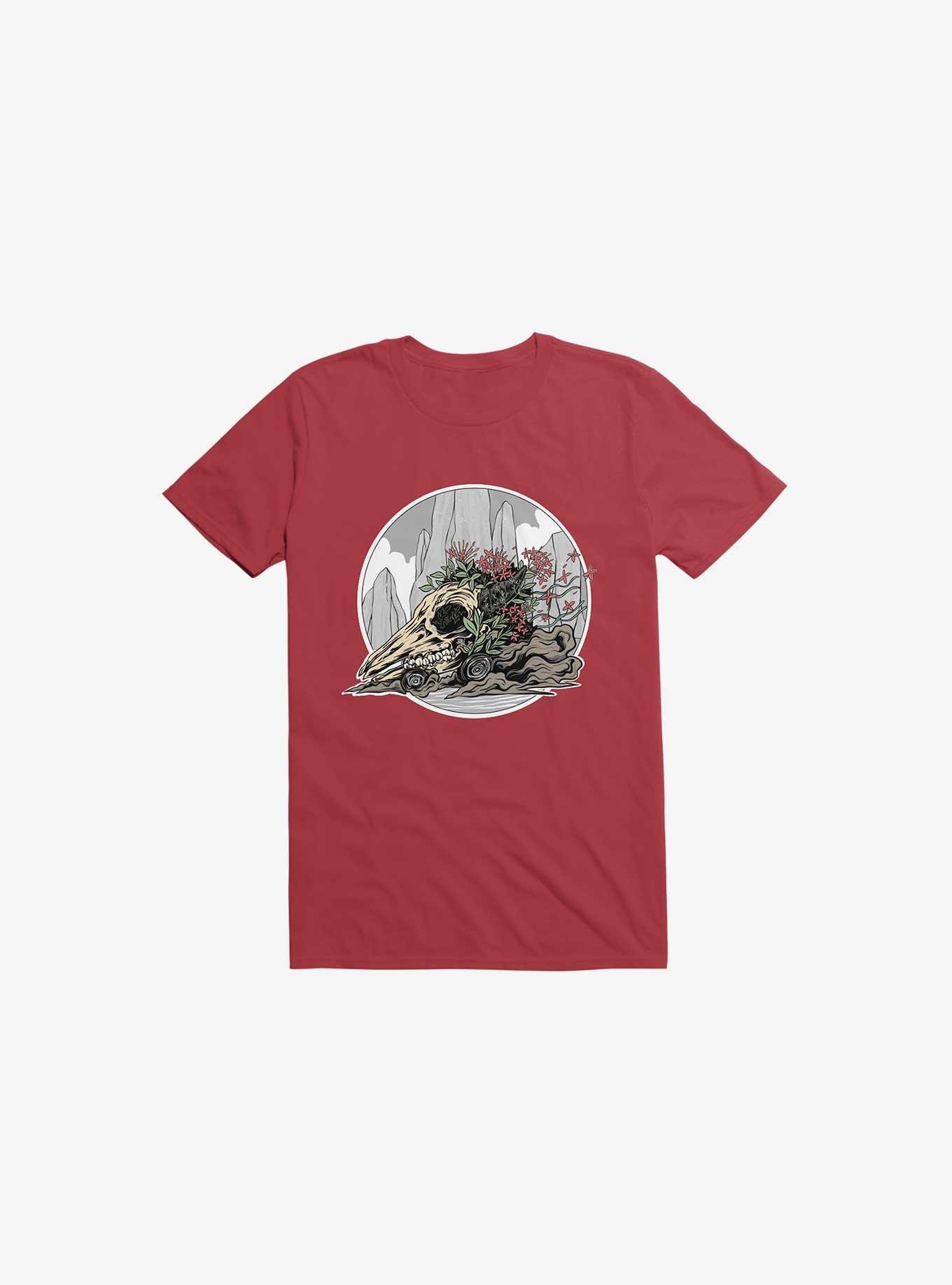 Race The Time Skull Red T-Shirt