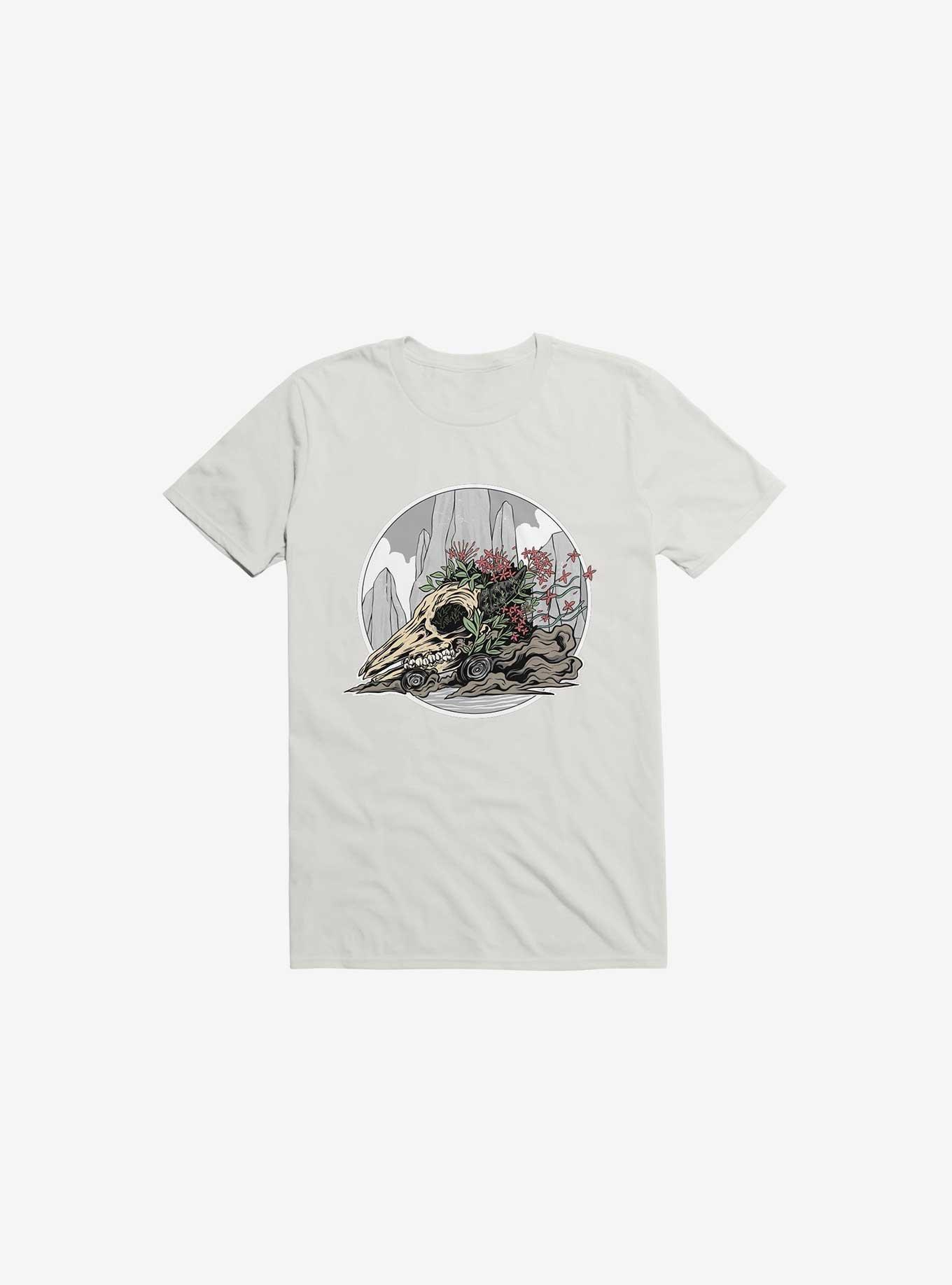 Race The Time Skull White T-Shirt, , hi-res