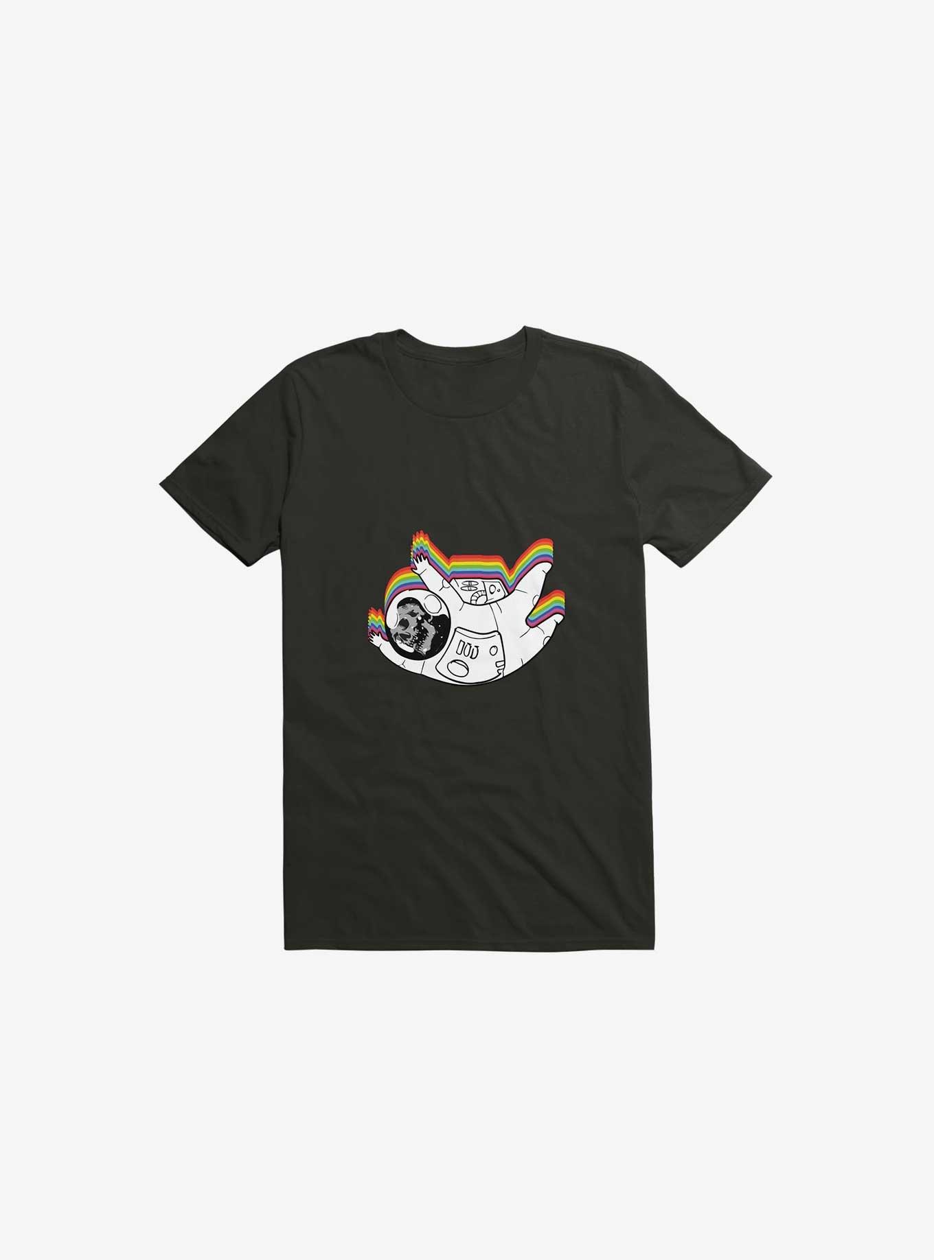 Spacedead Skull Black T-Shirt, BLACK, hi-res