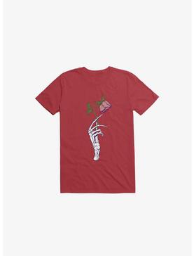 The Dead Rose Skeleton Hand Red T-Shirt, , hi-res
