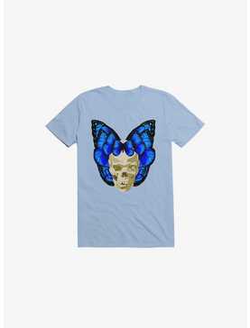 Wings Of Death Butterfly Skull Light Blue T-Shirt, , hi-res