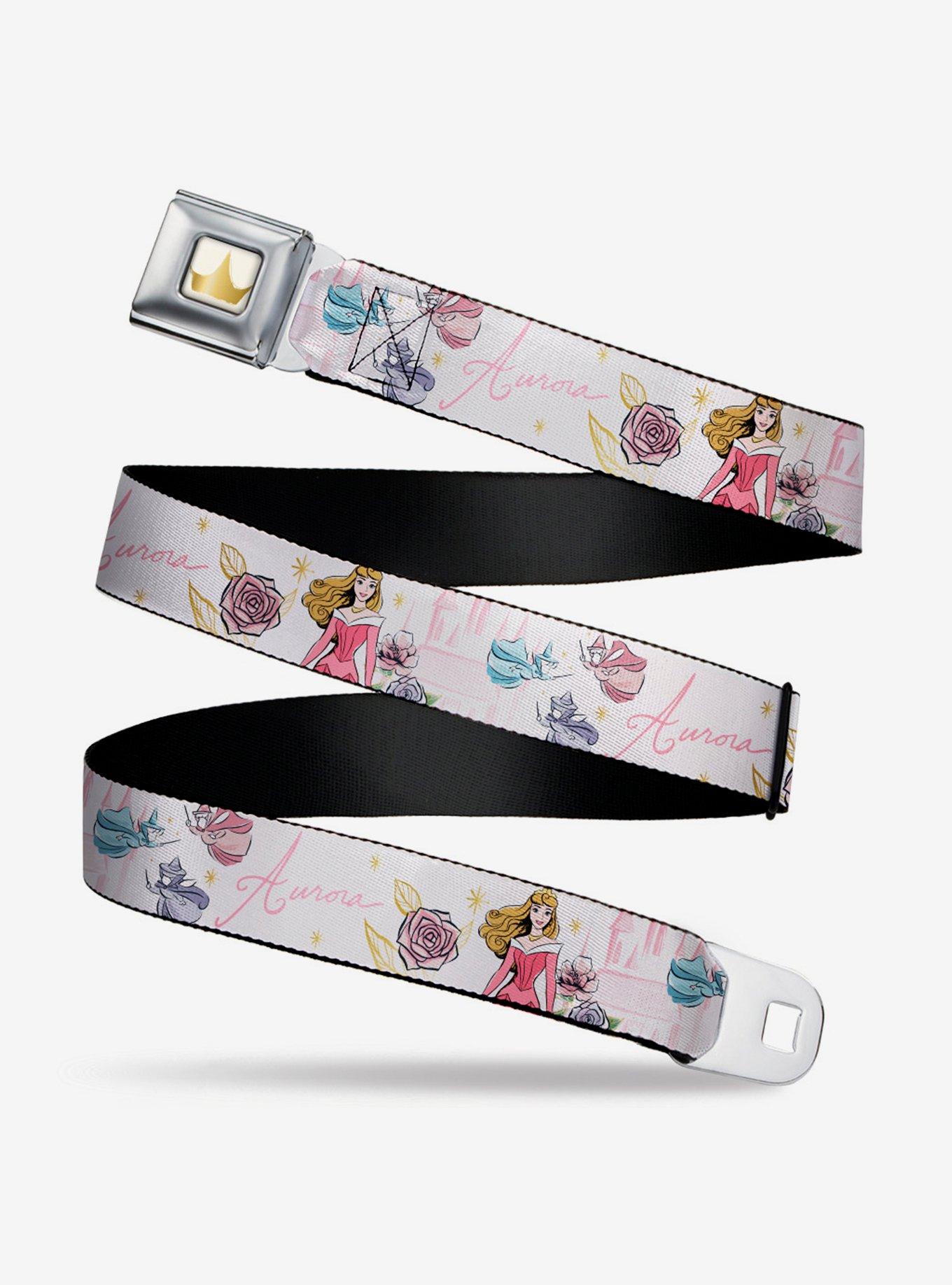 Disney Sleeping Beauty Aurora And Fairy Godmothers Seatbelt Belt, , hi-res