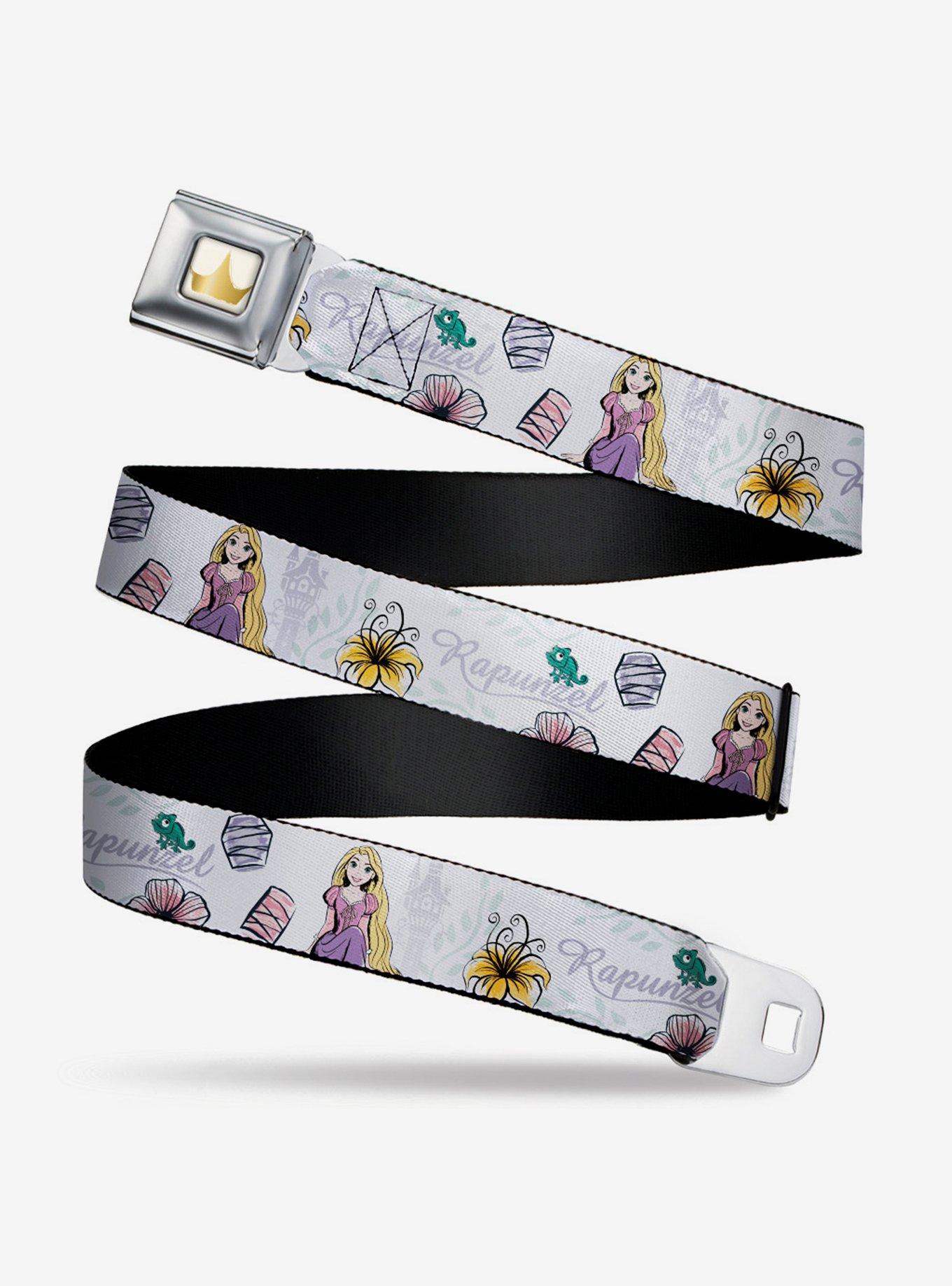 Disney Tangled Rapunzel Castle With Pascual Floral Seatbelt Belt, PURPLE, hi-res