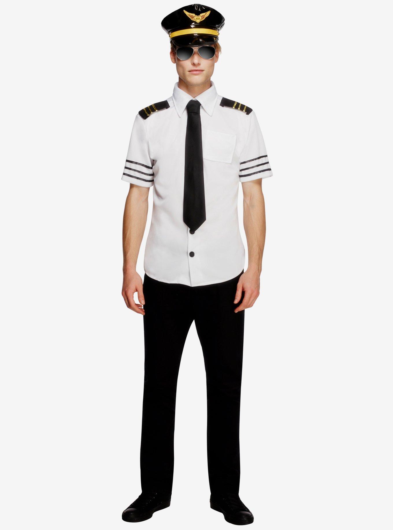 Pilot Costume, WHITE, hi-res